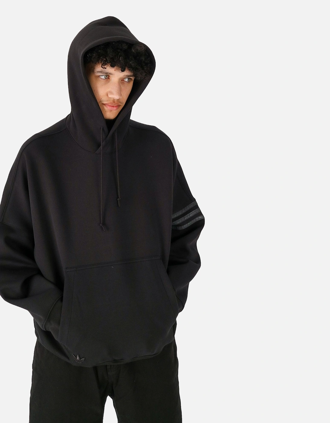 Neuclassic Pullover Hooded Black Sweatshirt