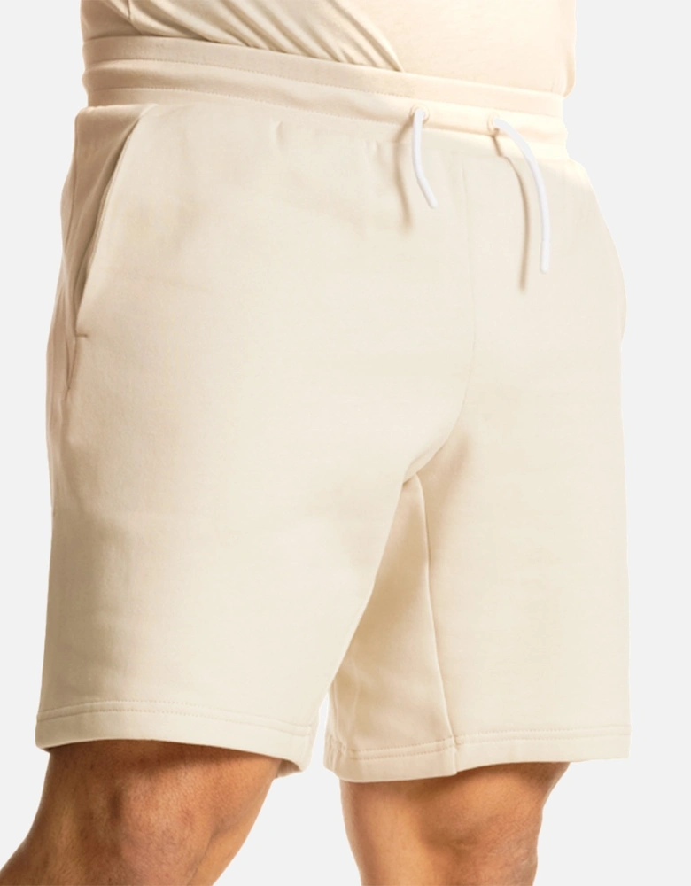 Mens Leg Logo Jersey Shorts (Beige)