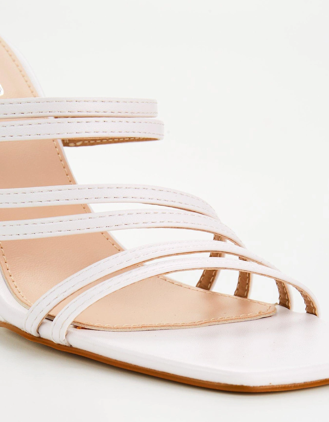 Francisca Multi Strap Wedged Heel Sandal - White