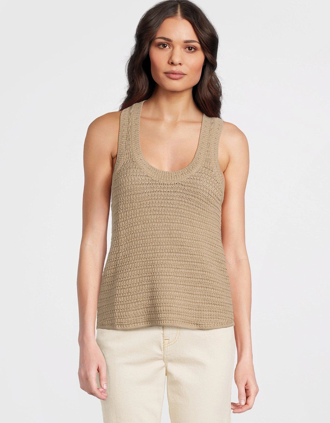 Knitted Vest Top - Brown, 2 of 1
