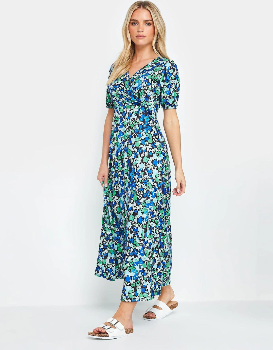 Floral Print Maxi Dress - Blue, 2 of 1