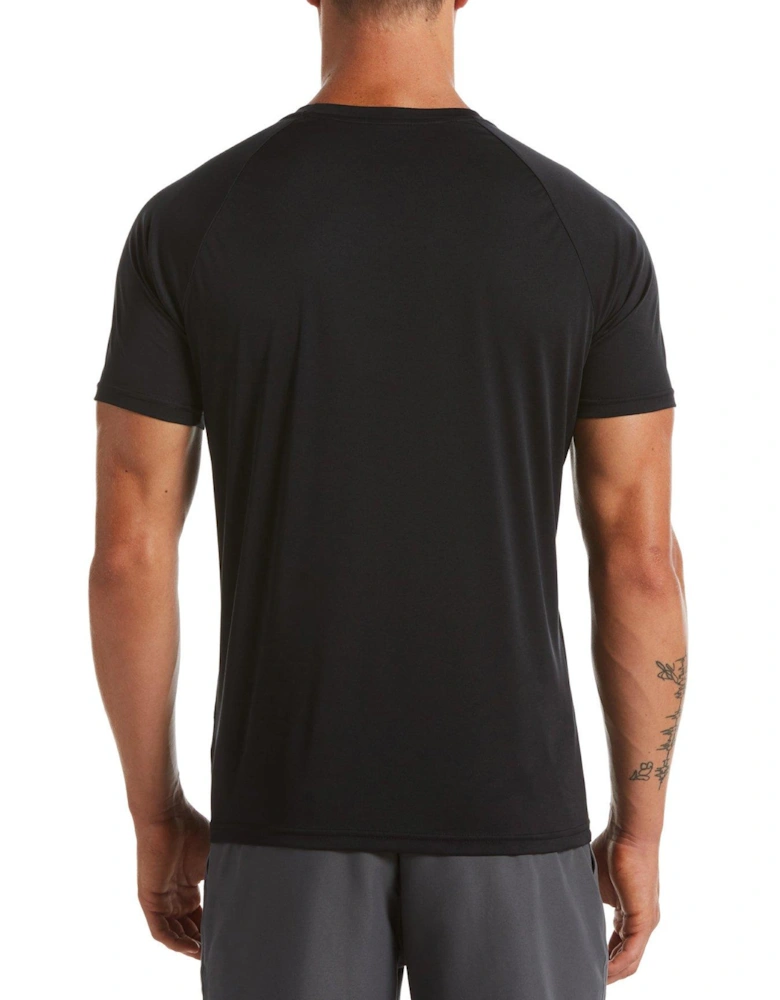 Mens Short Sleeve Hydroguard T Shirt - Black