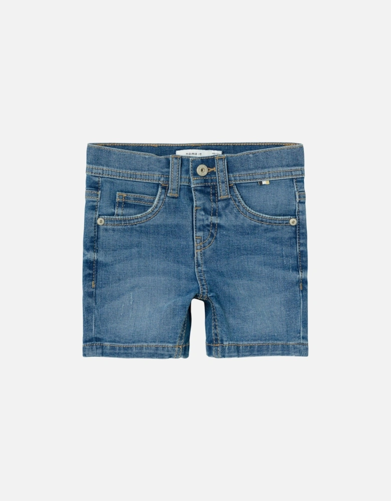 Mini Boys Silas Denim Shorts - Medium Blue Denim
