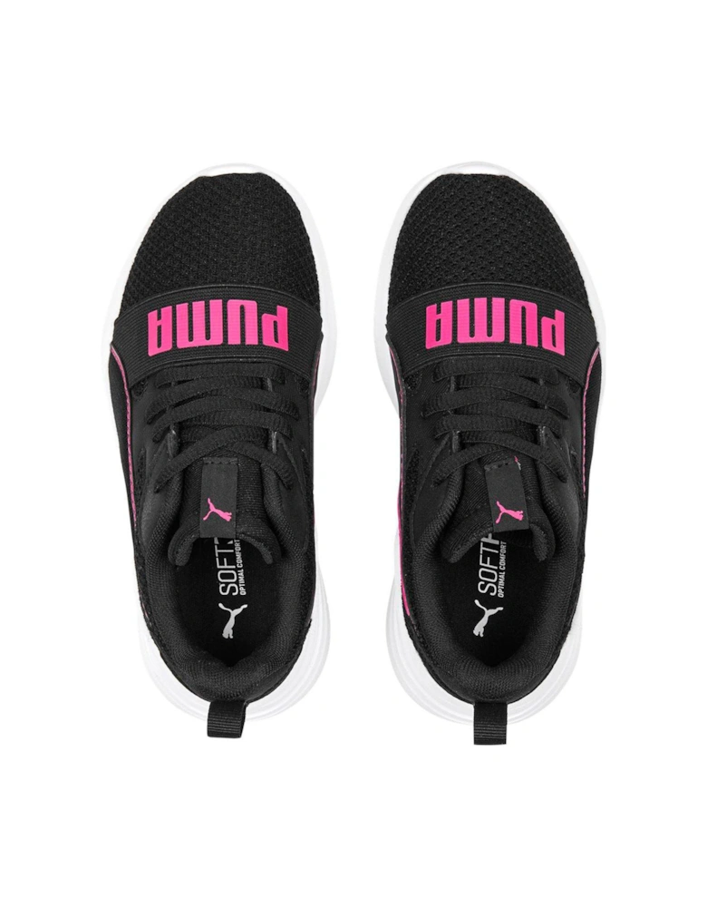 Girls Younger Wired Run Pure Trainers - Black/Pink
