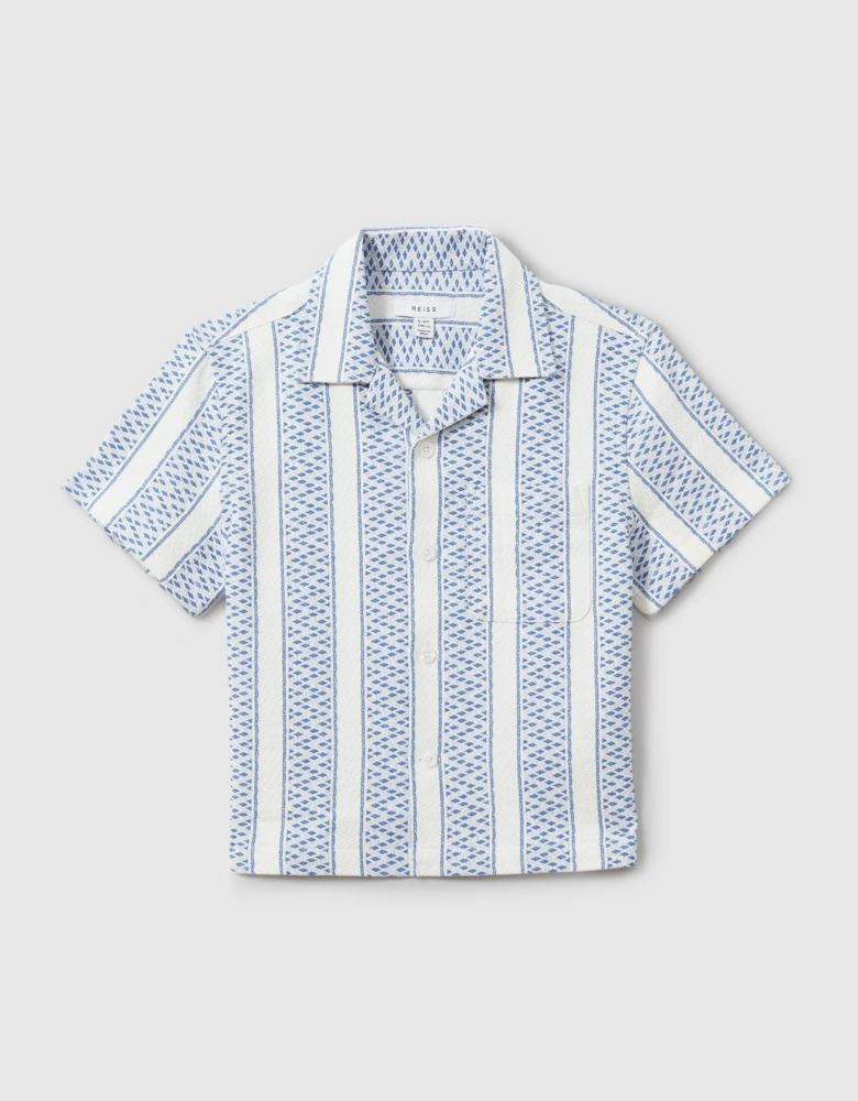 Herringbone Cuban Collar Shirt
