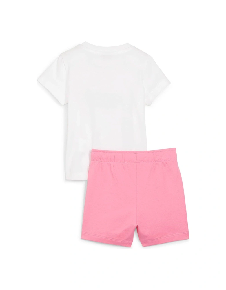 Girls Minicats Tee & Shorts Set - Pink