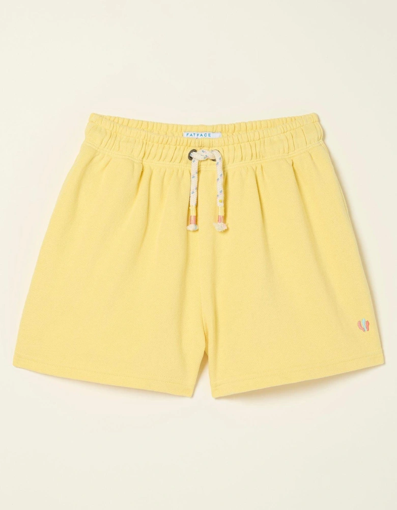 Girls Sophia Sweat Shorts - Lemon Yellow