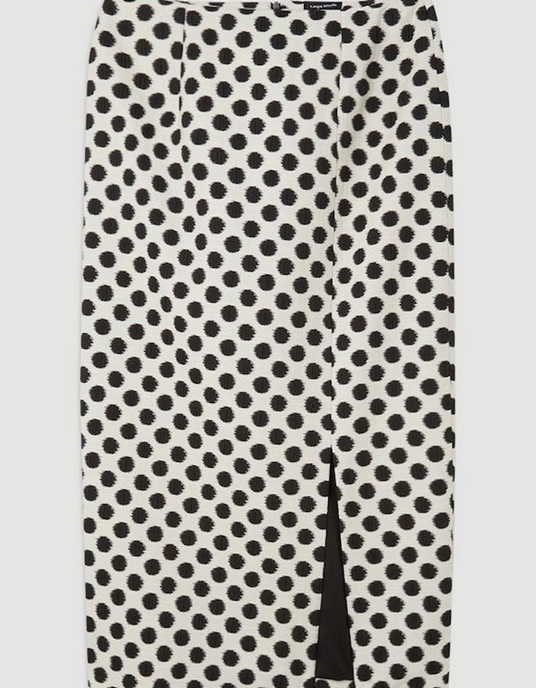 Tailored Jacquard Spot Pencil Midi Skirt