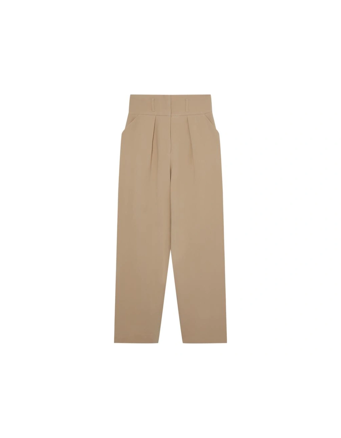 Tailored High Waisted Pleated Wide Leg Trousers
