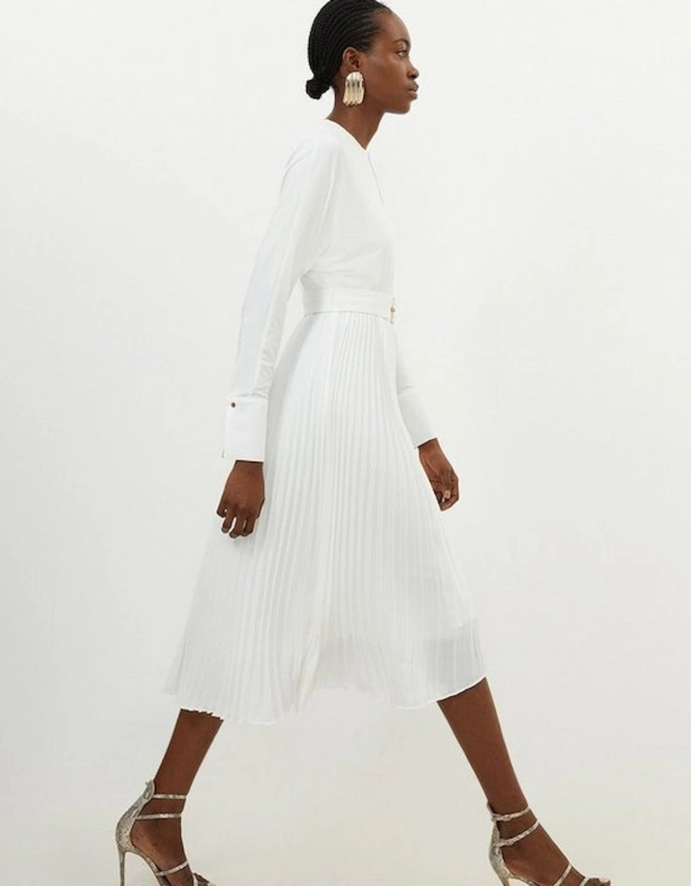 Ponte Georgette Jersey Midaxi Dress