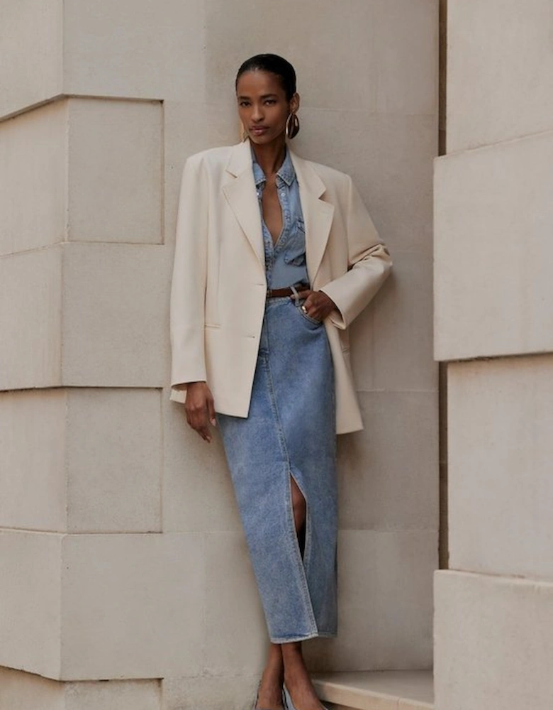 Denim Maxi Skirt