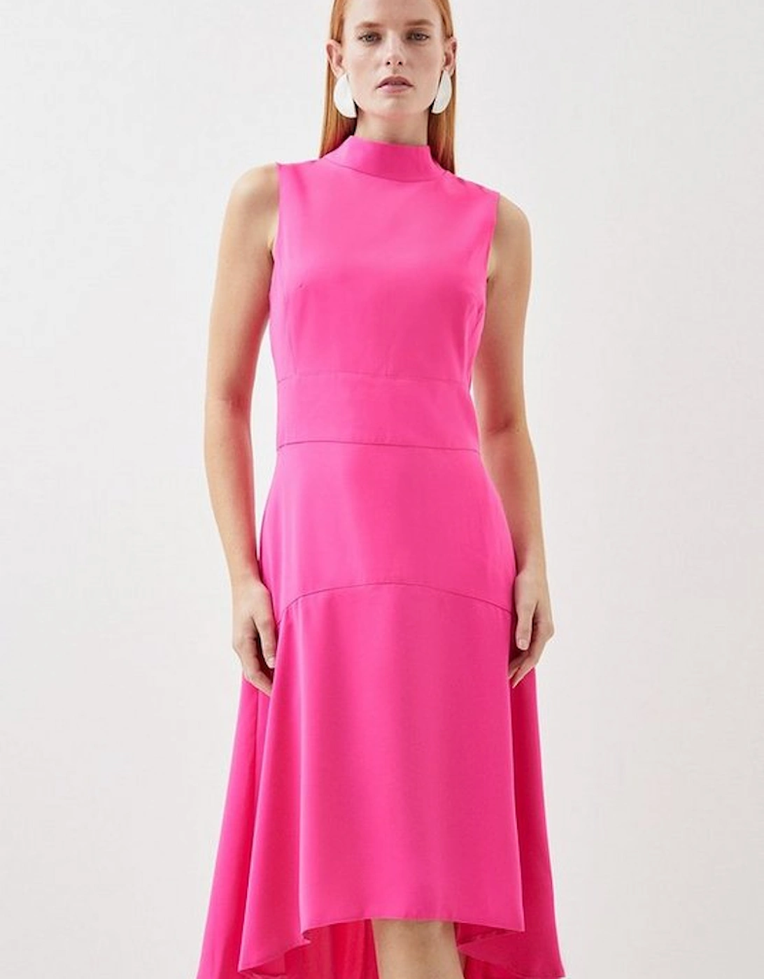 Soft Tailored High Low Midi Dress, 8 of 7