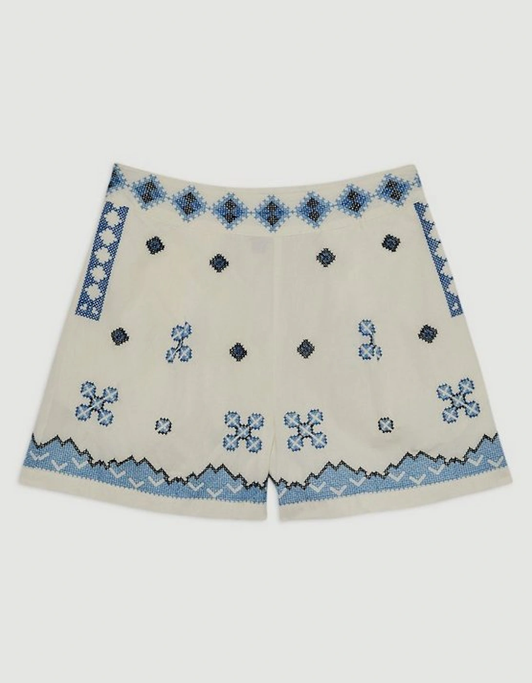 Cotton Embroidered Woven Shorts