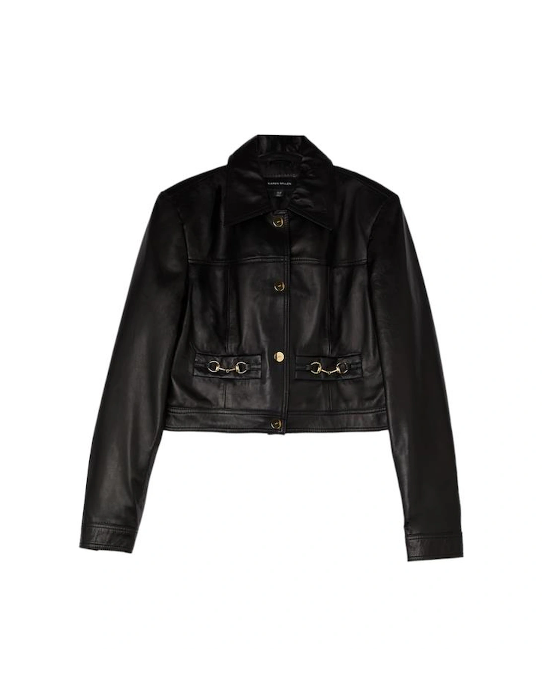 Leather Snaffle Trim Jacket