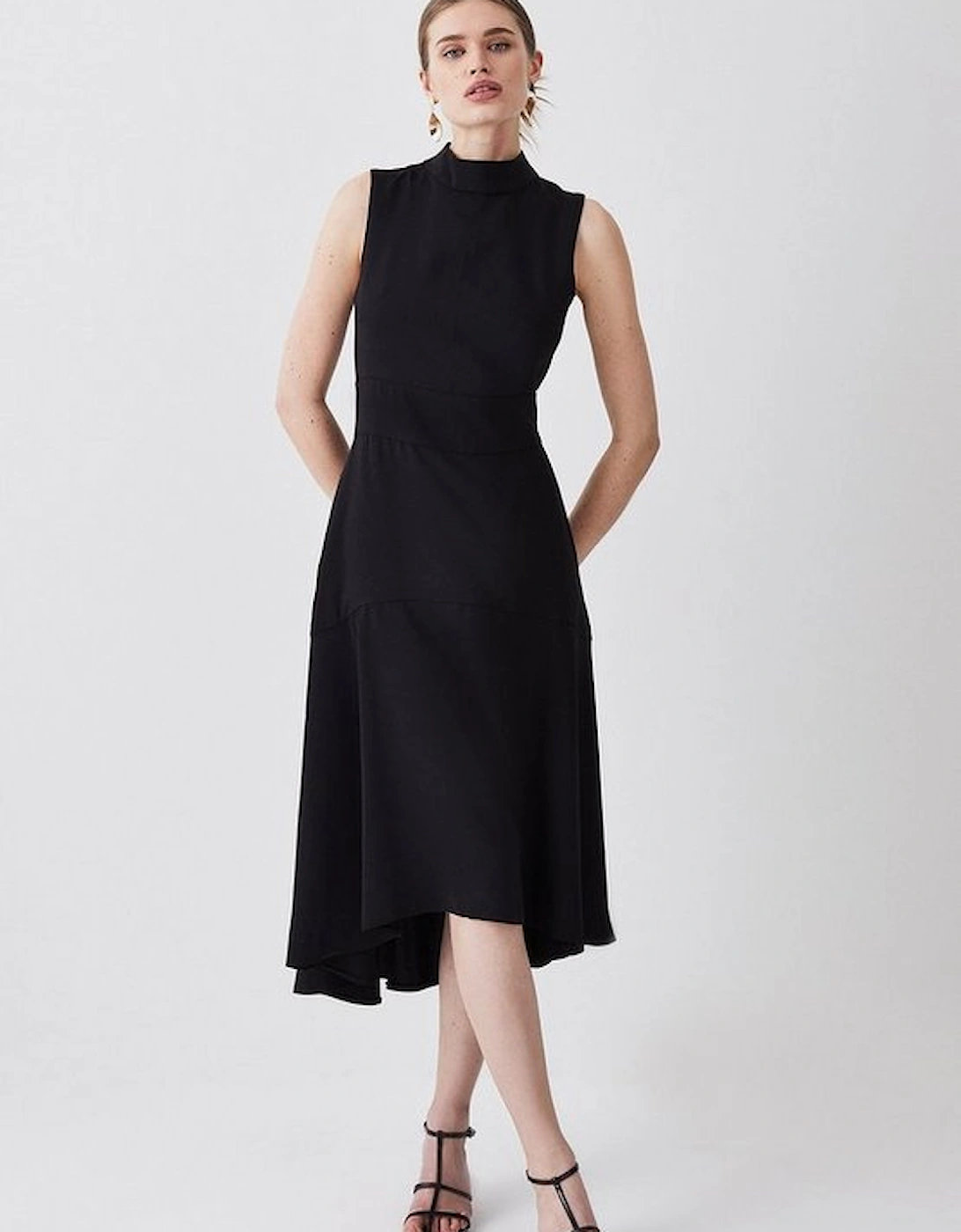Soft Tailored High Low Midi Dress, 9 of 8