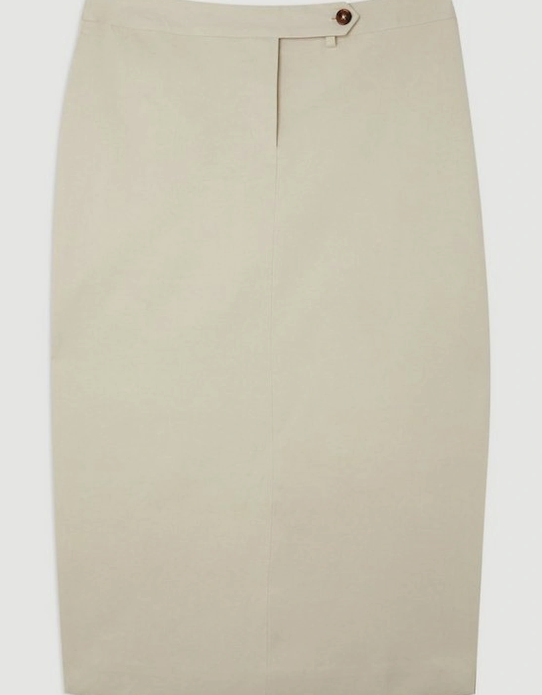 Tencel Side Split Tailored Maxi Skirt