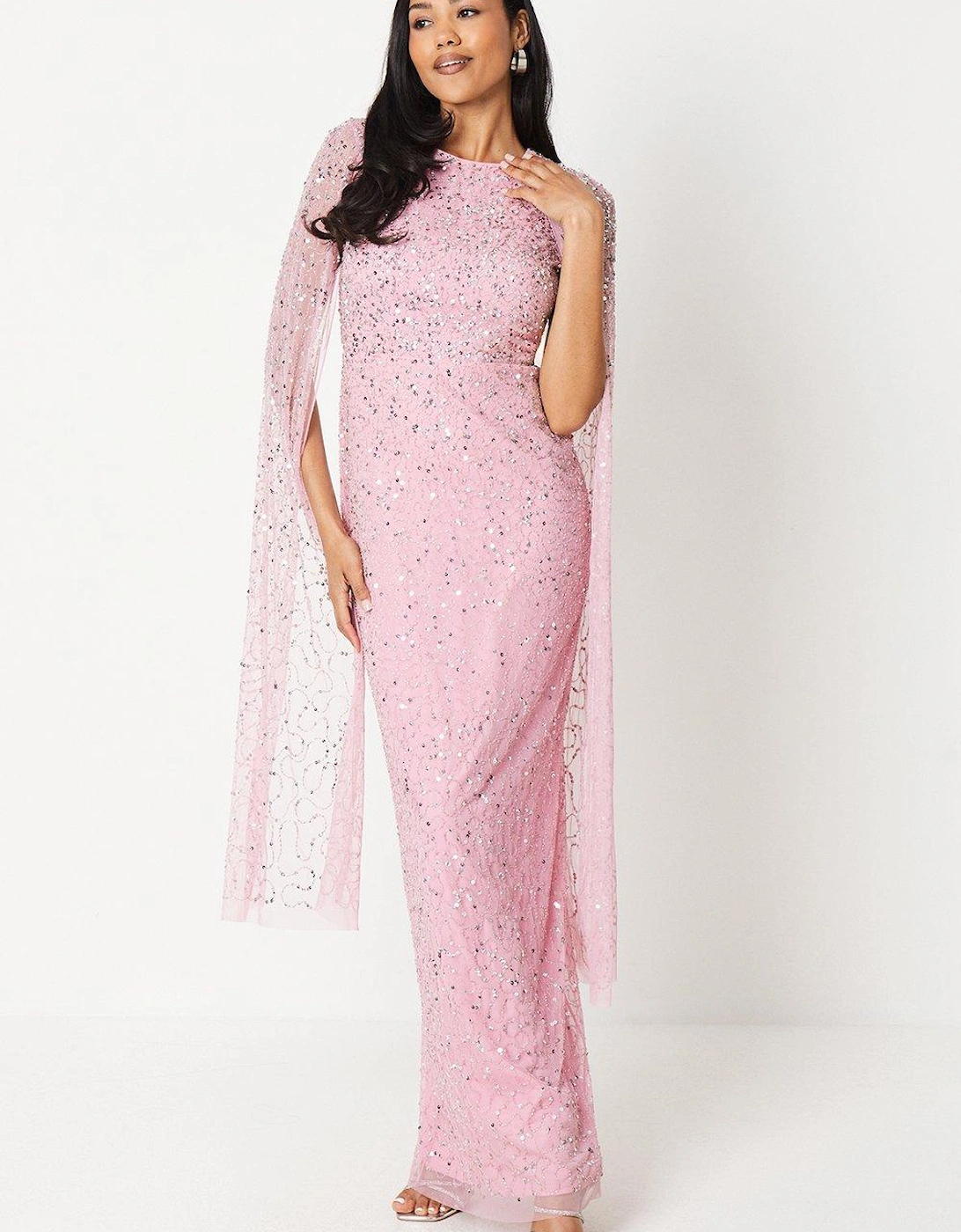 Cap Sleeve Embellished Gown, 6 of 5