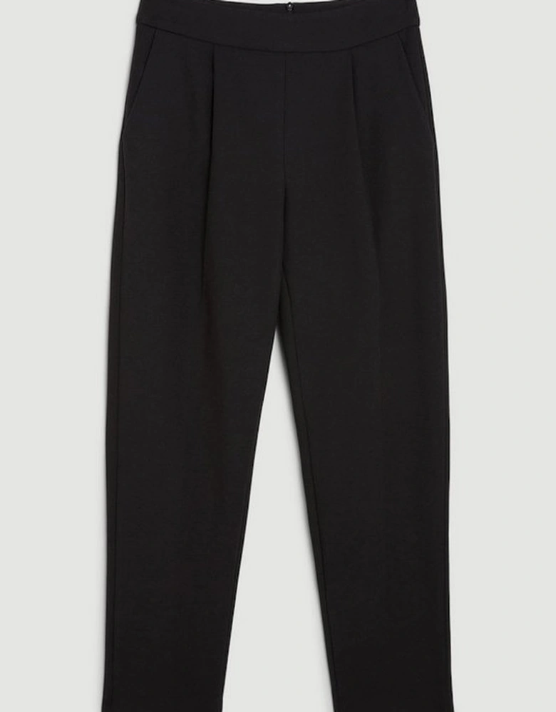 Compact Stretch High Waist Tailored Trousers