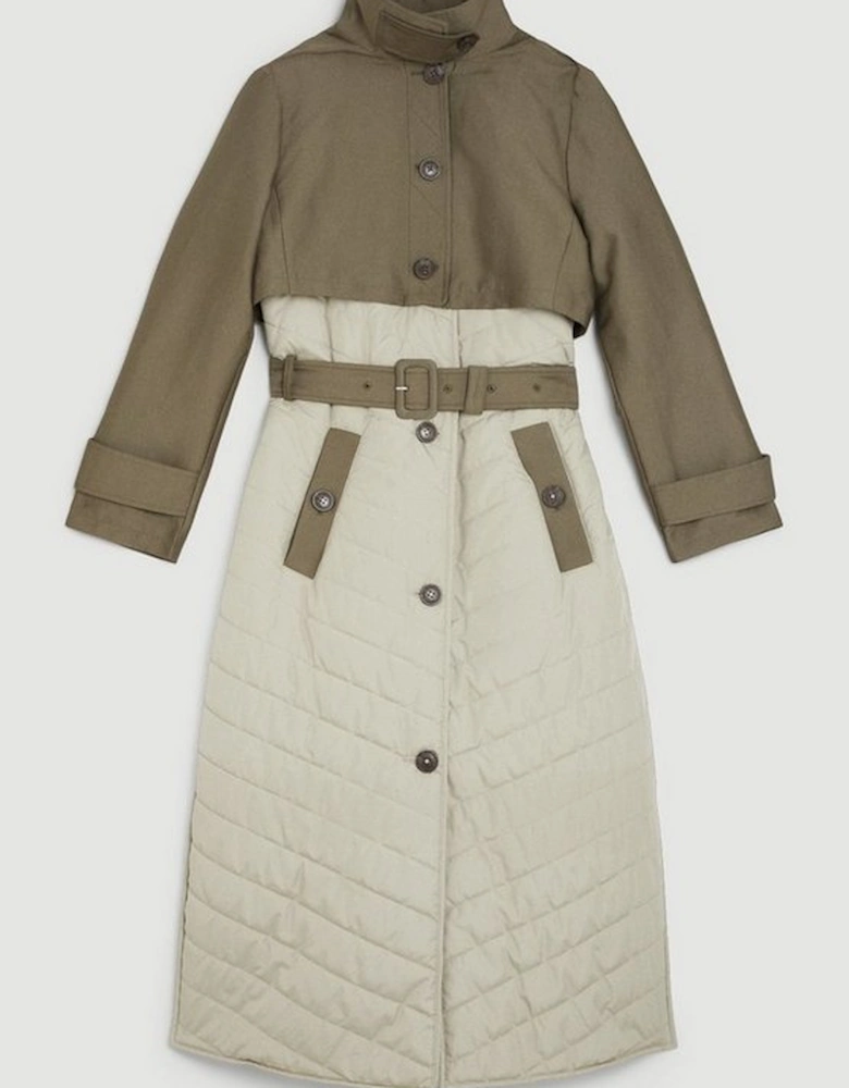 Lightweight Padded Hybrid Trench Coat