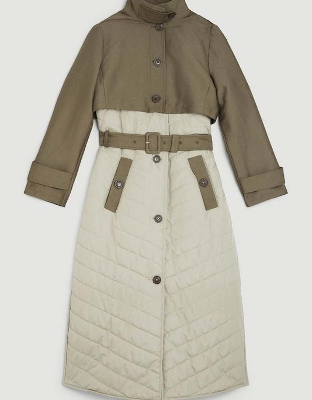 Lightweight Padded Hybrid Trench Coat