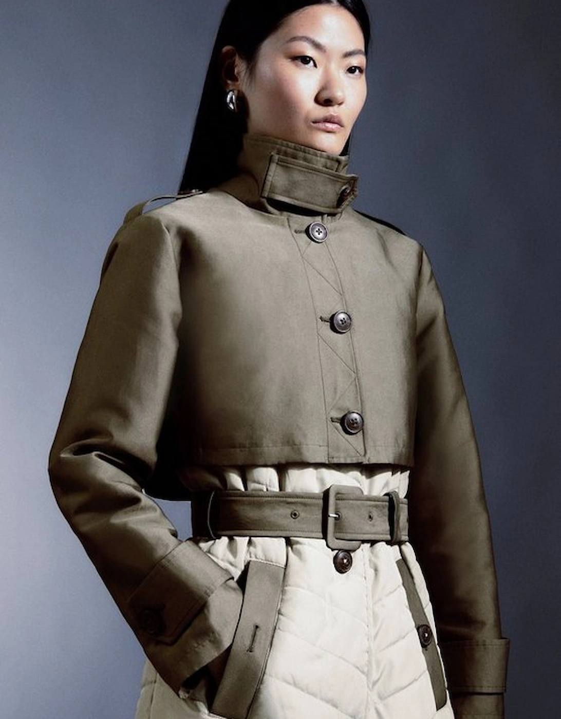 Lightweight Padded Hybrid Trench Coat