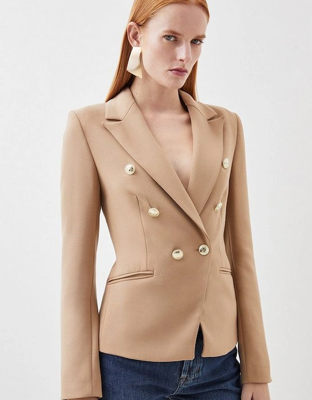 Tailored Button Military Blazer