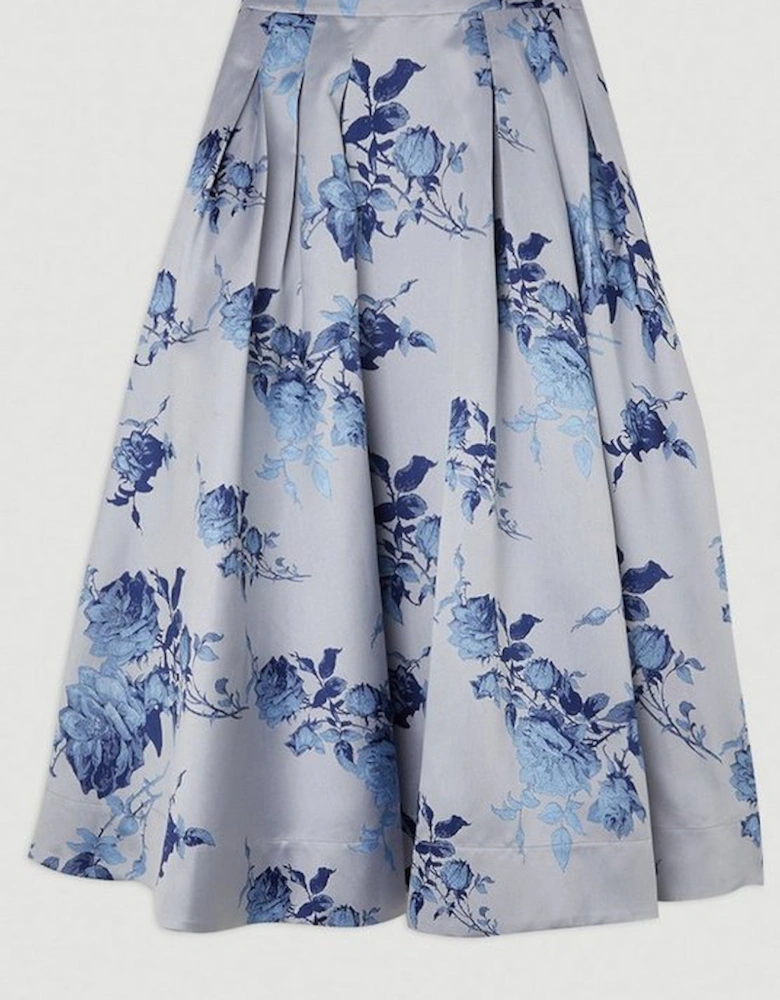 Jacquard Woven Midi Skirt