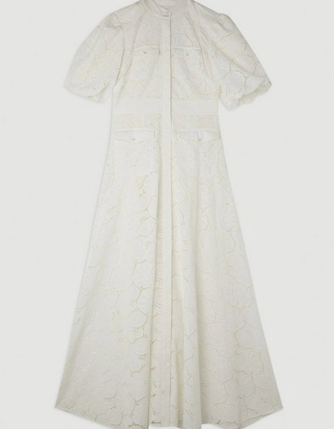 Cotton Cutwork Woven Maxi Dress