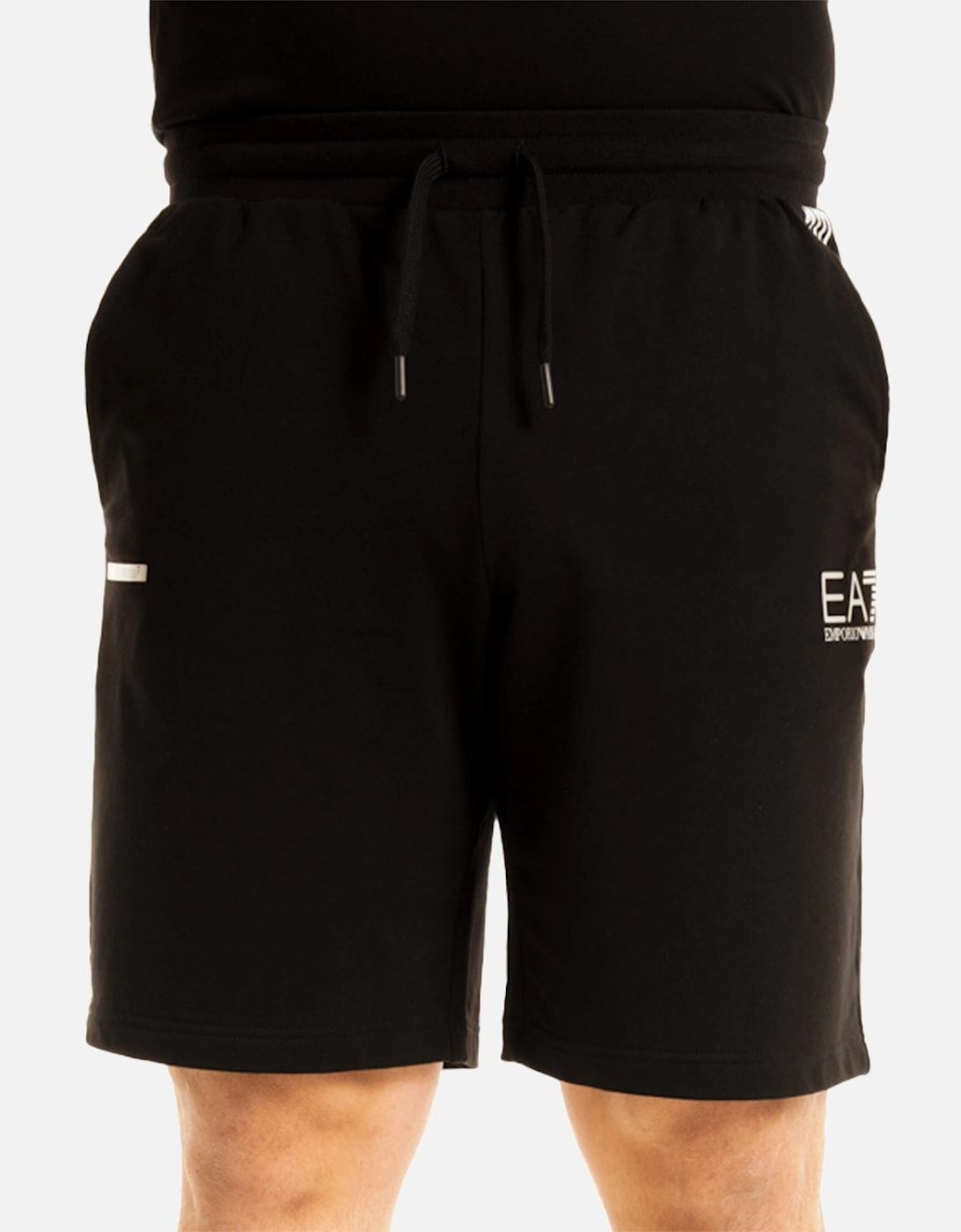 EA7 Mens Natural Ventus 7 Jersey Shorts (Black)
