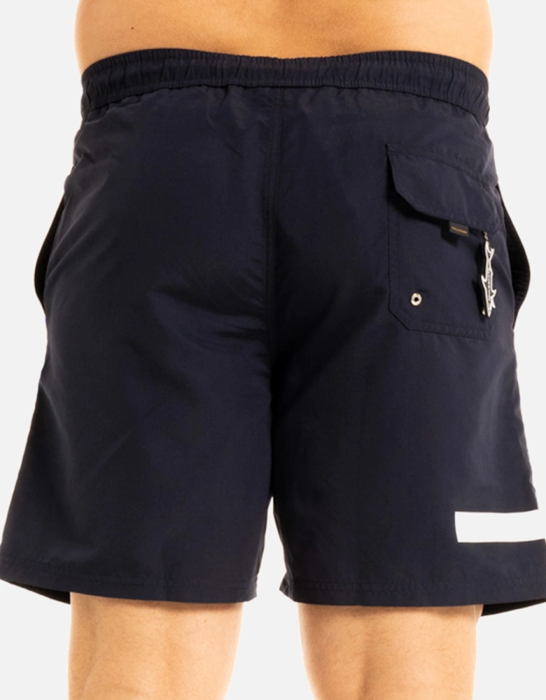 Mens Leg Logo Swim Shorts (Navy)