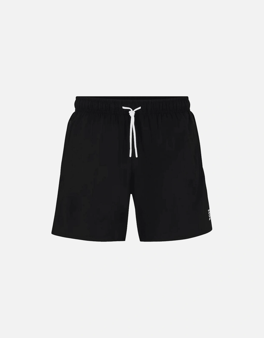 Iconic Stripe Logo Black Swim Shorts, 3 of 2