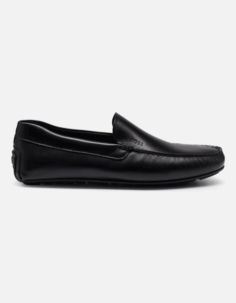 Noel_Mocc Leather Moccasin Black Shoe