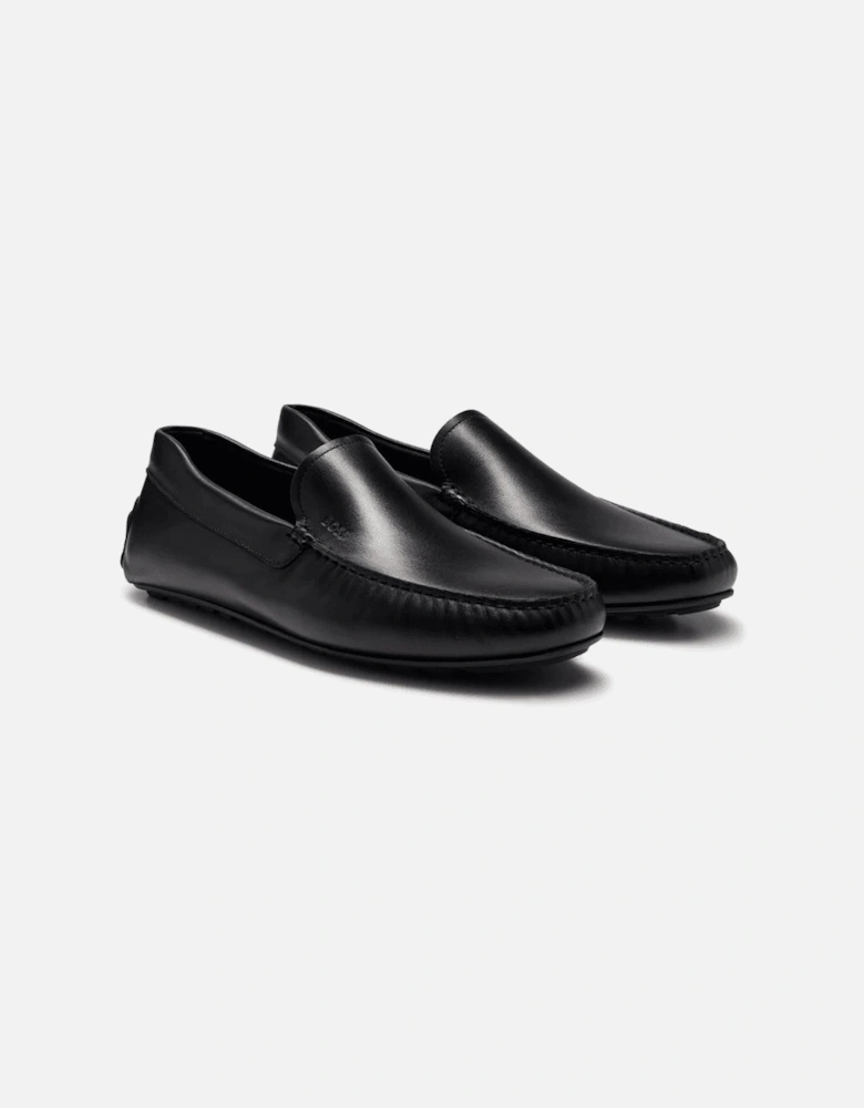 Noel_Mocc Leather Moccasin Black Shoe
