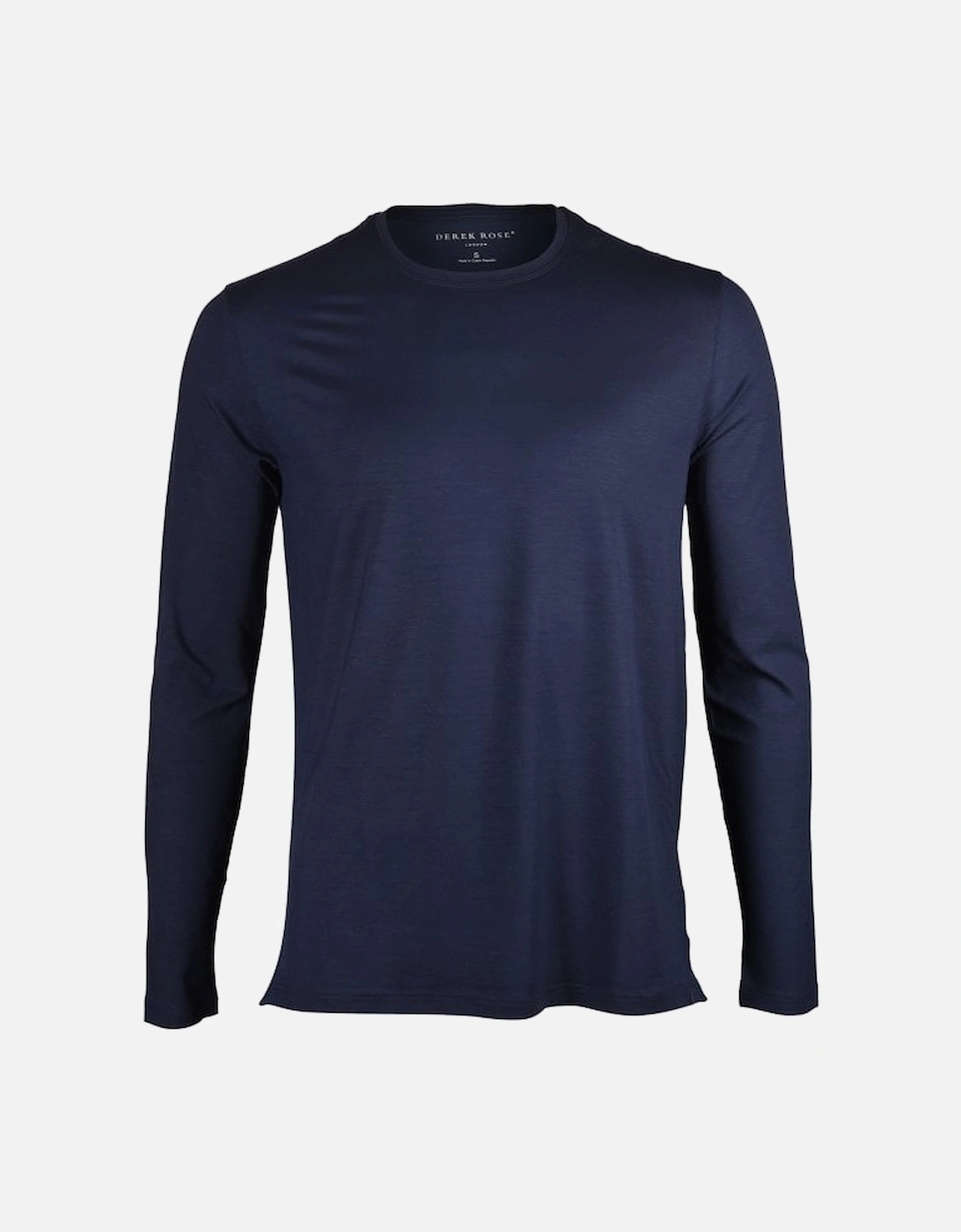 Micro Modal Long-Sleeve T-Shirt, Navy, 4 of 3