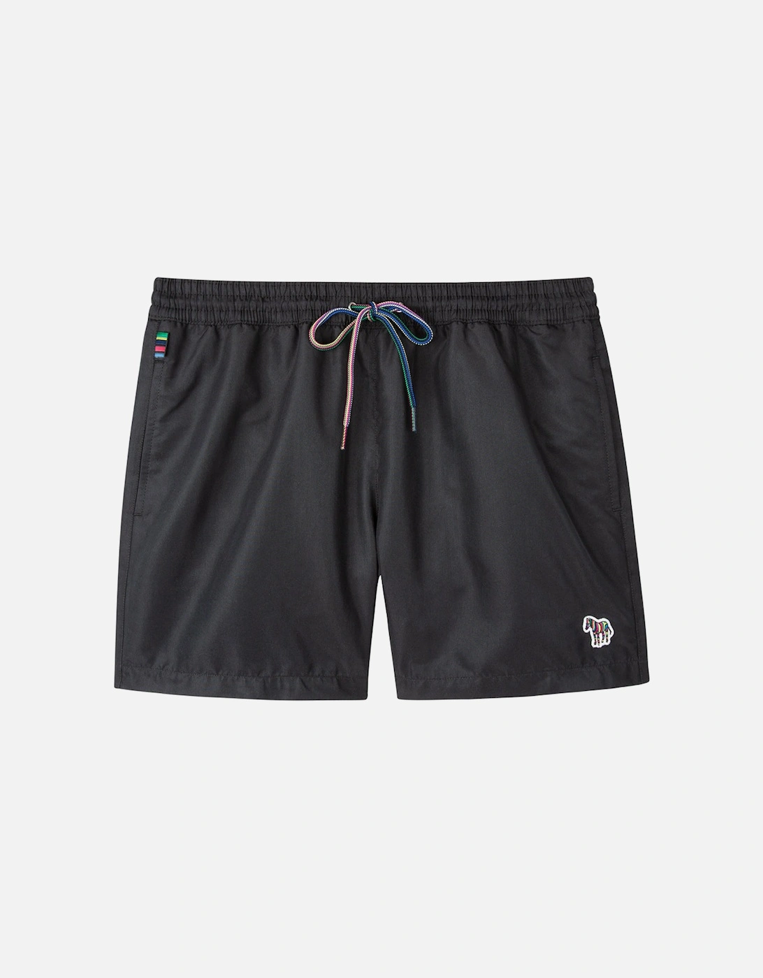 Zebra Logo Swim Shorts, Black, 6 of 5