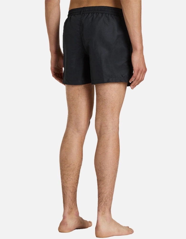 Zebra Logo Swim Shorts, Black