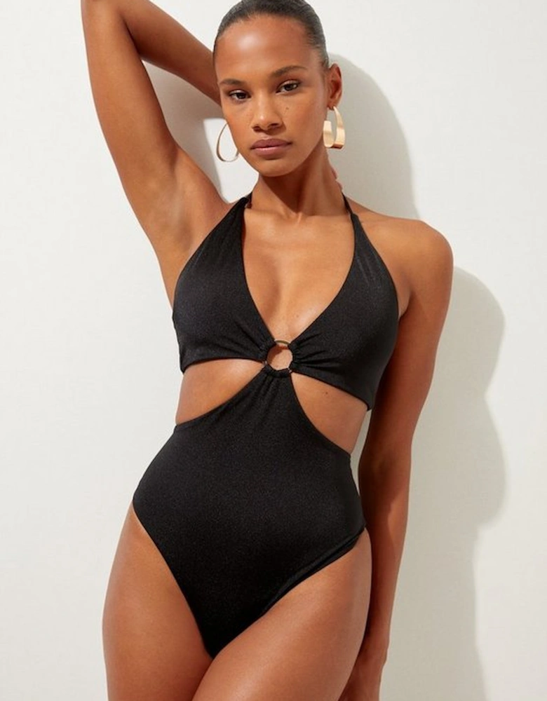 Slinky Cut Out Ring Detail Swimsuit