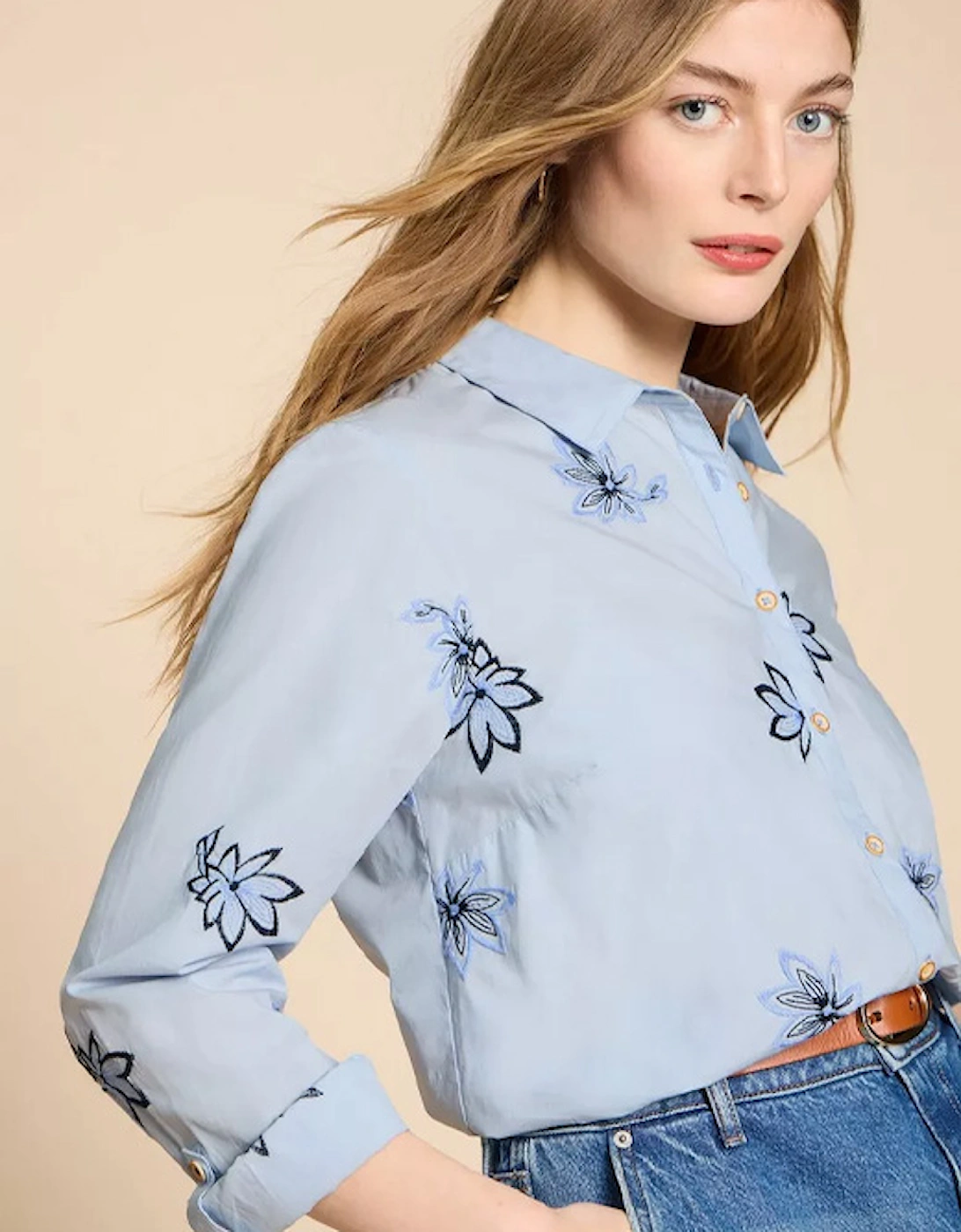 Women's Sophie Embroidered Shirt Blue Multi