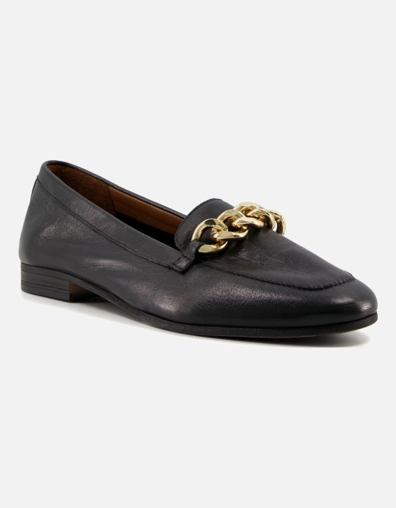 Ladies Goldsmith - Chain Trim Leather Loafers