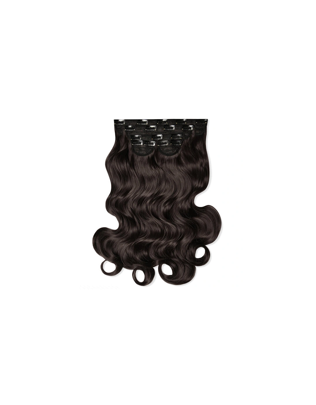 Super Thick 22" 5 Piece Curly Clip In Extensions Dark Brown, 2 of 1