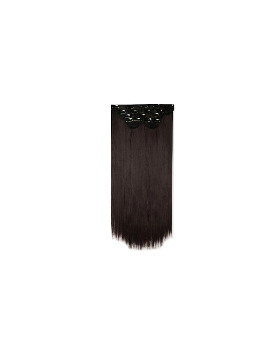 Super Thick 22" 5 Piece Straight Clip In Extensions Mellow Brown, 2 of 1