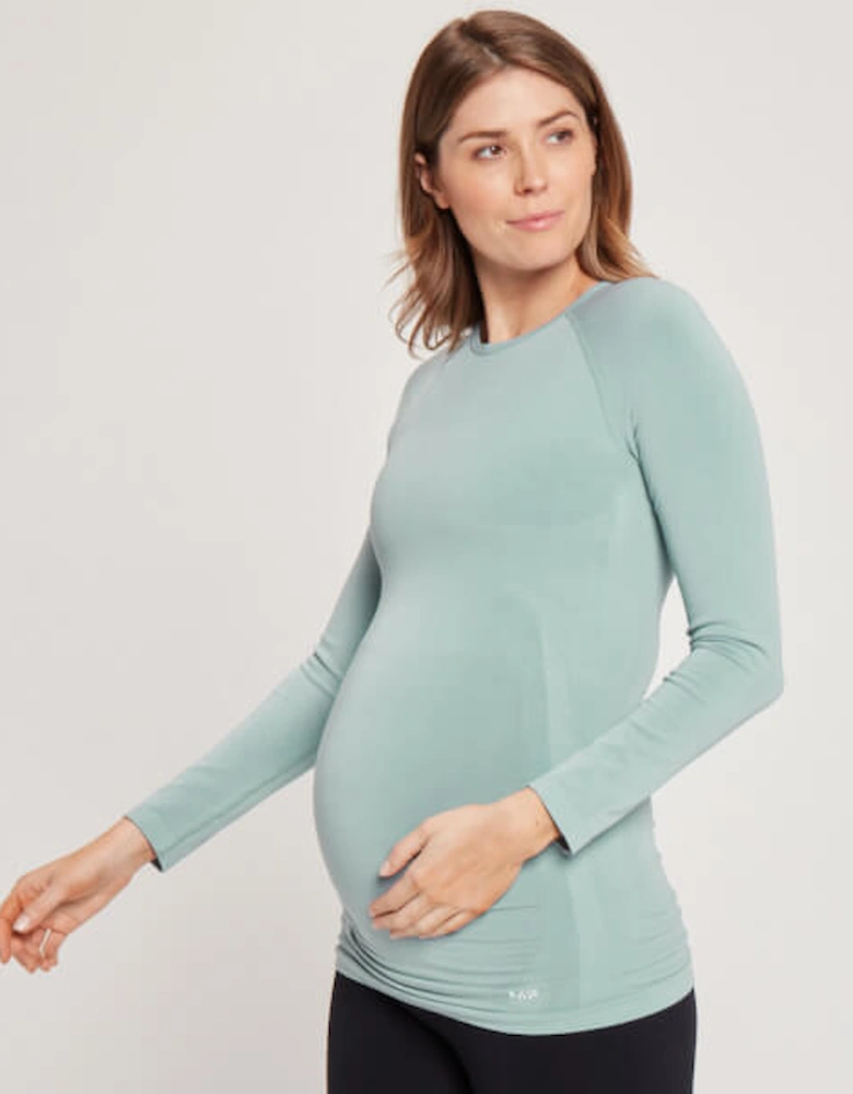 Women's Maternity Seamless Long Sleeve T-Shirt - Black