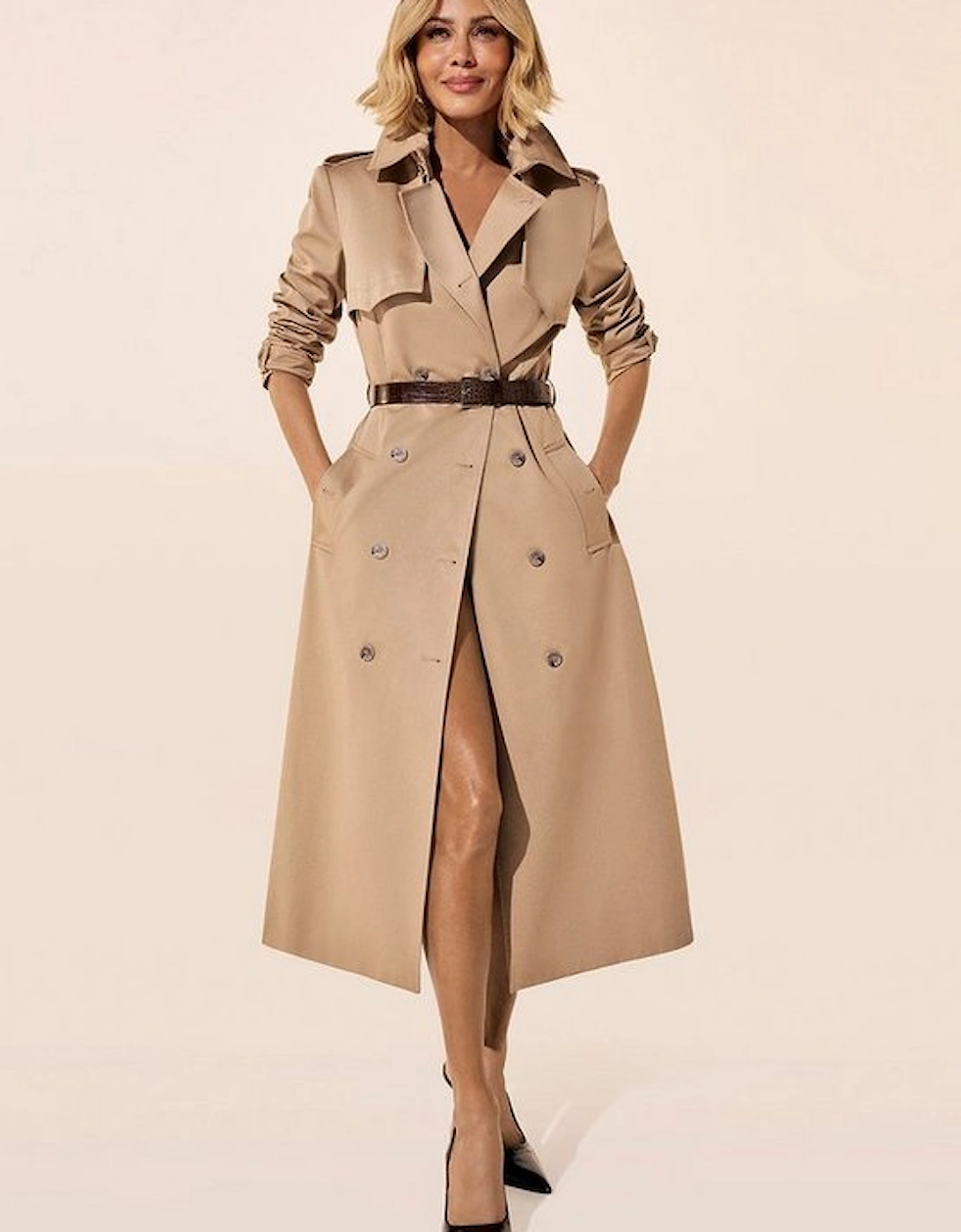 Tailored Belted Trench Coat, 2 of 1