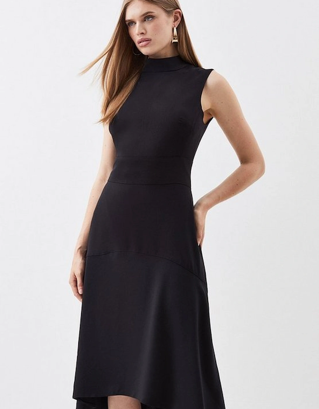 Soft Tailored High Low Midi Dress, 3 of 2