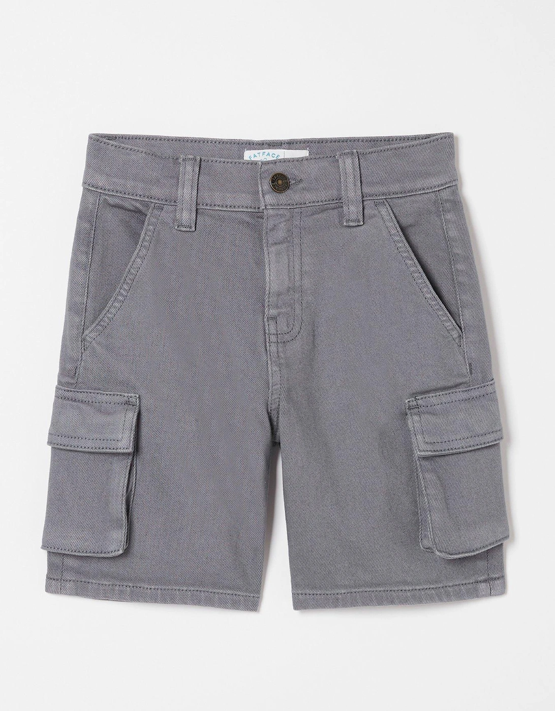 Boys Twill Cargo Shorts - Grey, 5 of 4