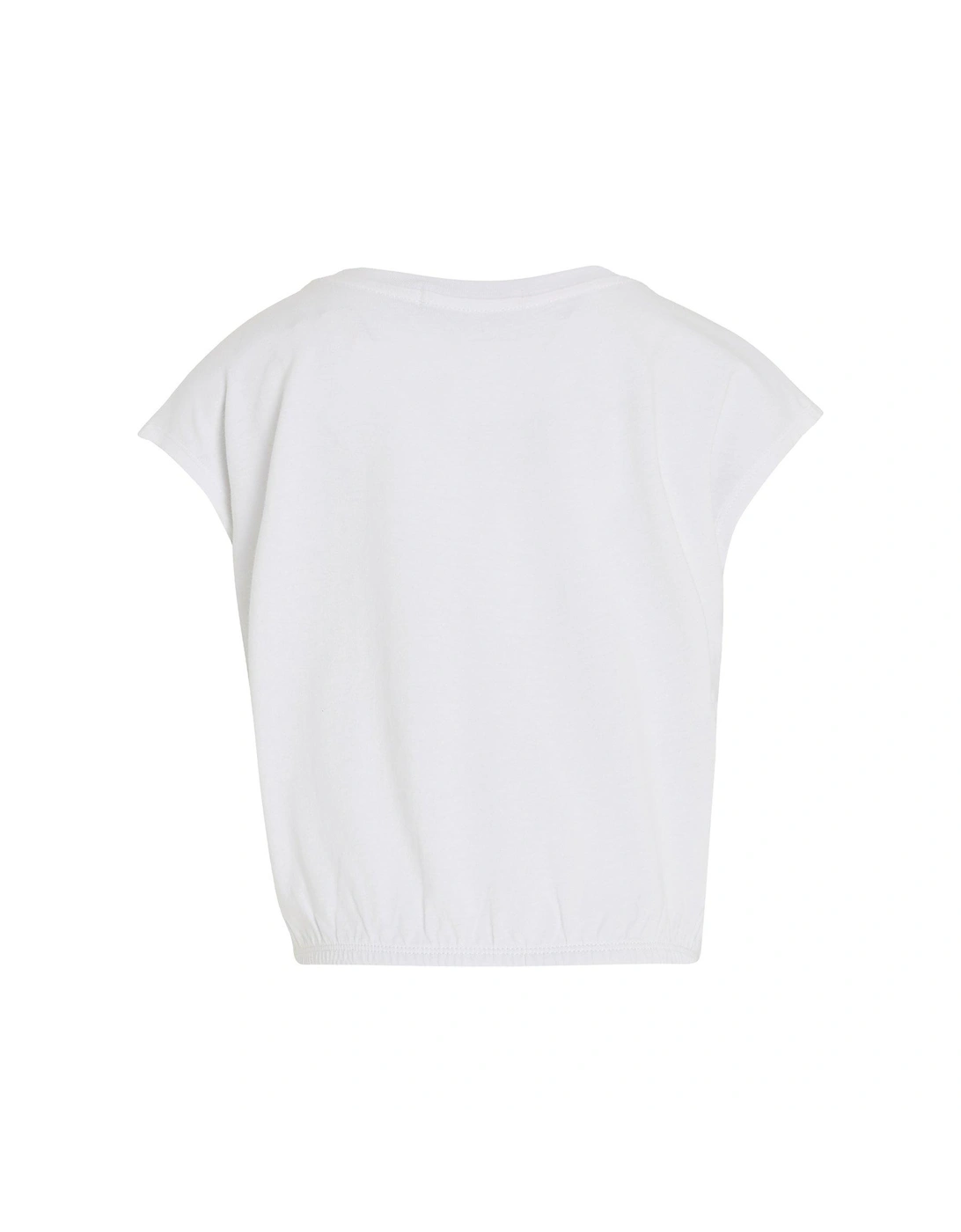 Girls Gradient Flock Boxy Cap Sleeve T-shirt - Bright White