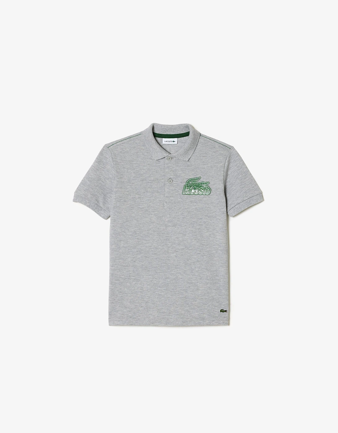 Juniors Organic Cottton Contrast Print Polo Shirt, 5 of 4