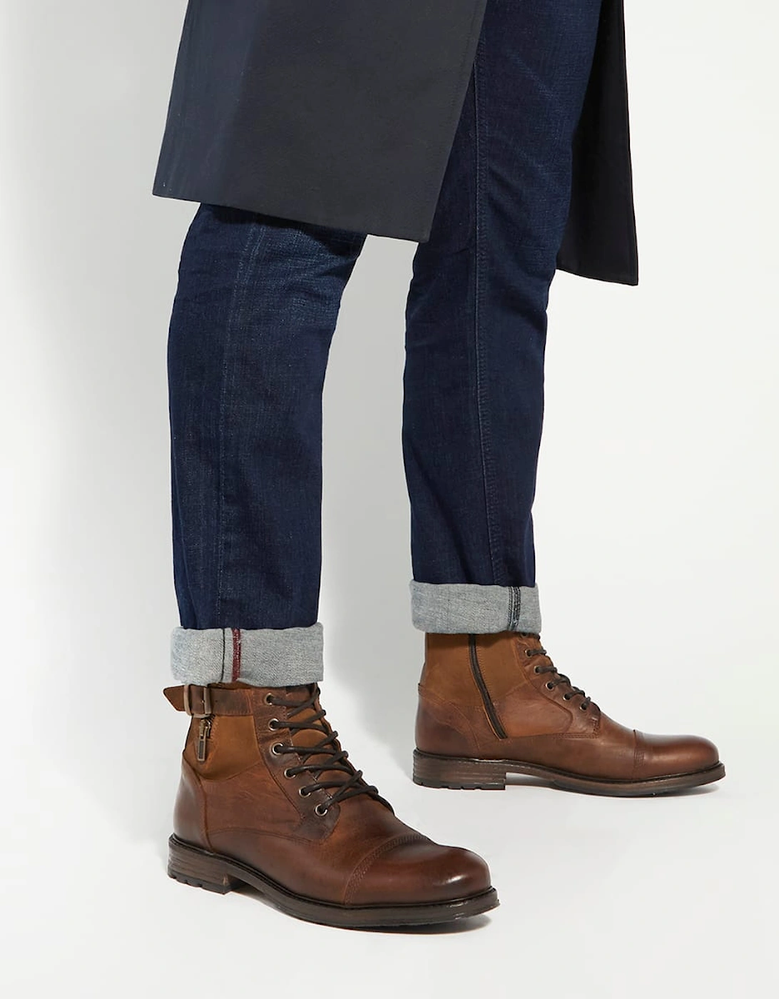 Mens Call - Casual Buckle Detail Ankle Boots