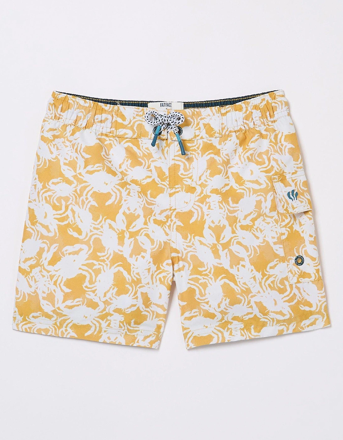 Boys Crab Print Swim Shorts - Yellow, 2 of 1