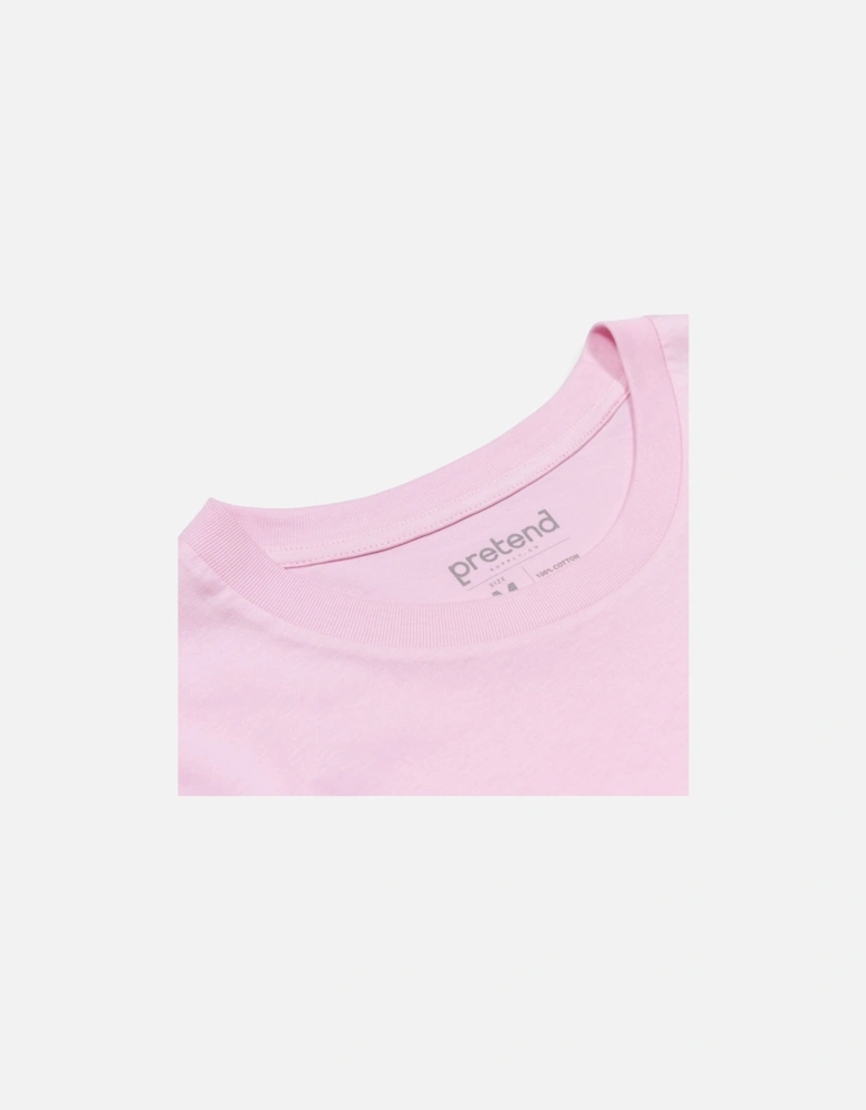 Pretend Brackets Chest T-Shirt - Soft Pink